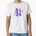 BTS Galaxy Aesthetic Logo Design | Abstract Purple Pink Kpop Graphic Tee by Dimu Co.