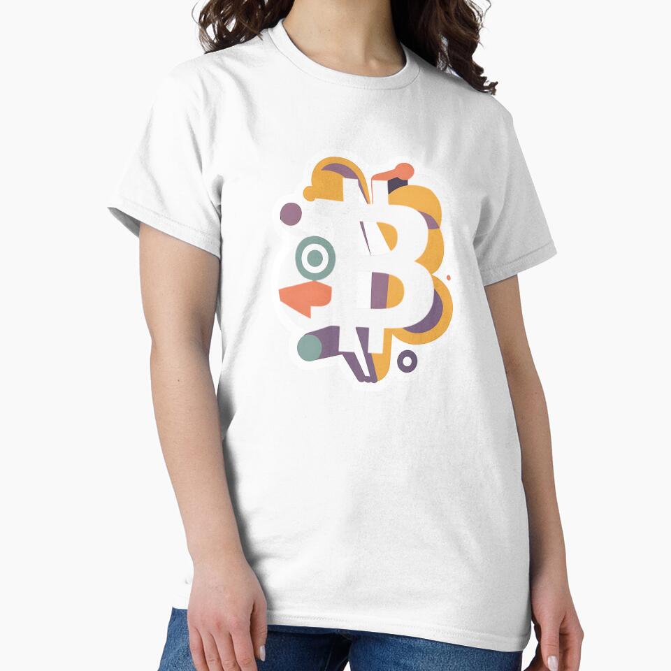 Bitcoin Monochrome Fashion Tee by RadDeck