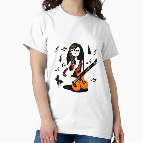 "Melodic Strings: Black Blouse and Violin" by FunnyShopGirl