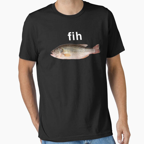 "Fih" Misspelled Fish Meme T-Shirt – Funny Simple Internet Humor by StickChic