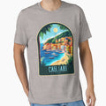 Cagliari Vintage Travel Illustration by HomeLivingCo