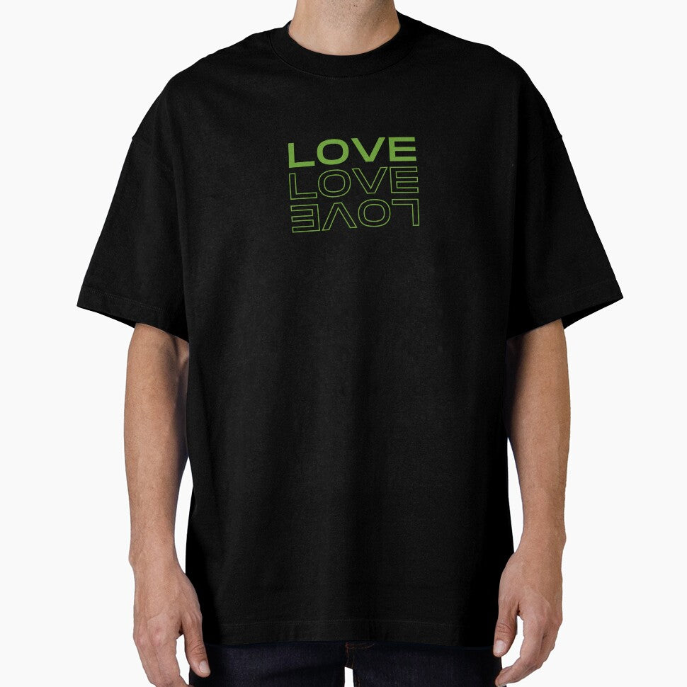 Up side down LOVE in green black and white by PHAMARTIST