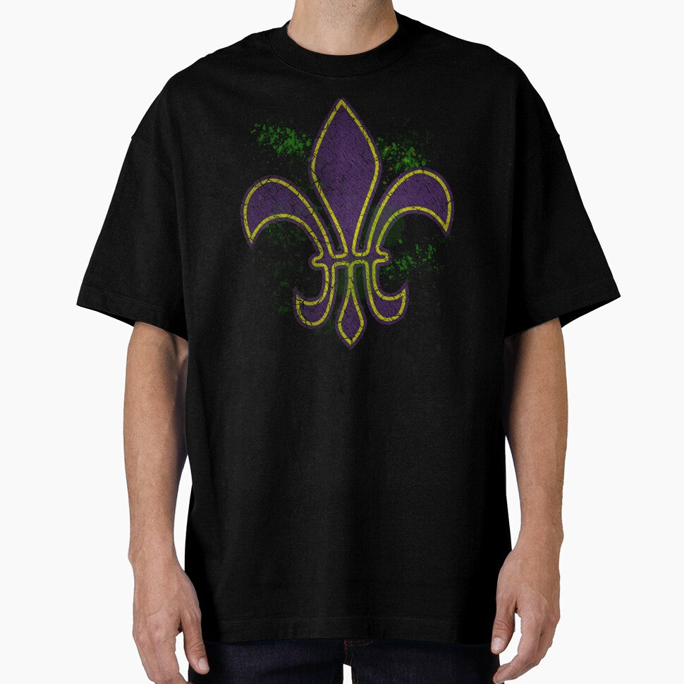 Grunge Mardi Gras fleur-de-lis by HolidayBug