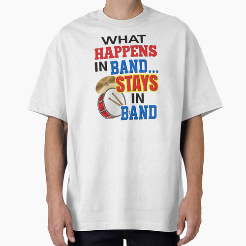 'What Happens In Band…Stays In Band' (White) by The Button Gal