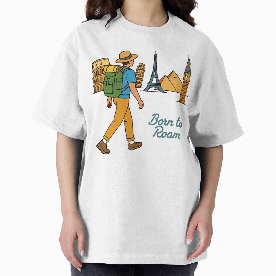 Backpacker World Traveler Illustration – Adventure Nomad Lifestyle Gift for Travel Lovers by Design Atlas