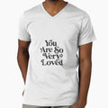 You Are So Very Loved Inspirational Typography Print in Black and Cream by MotivatedType