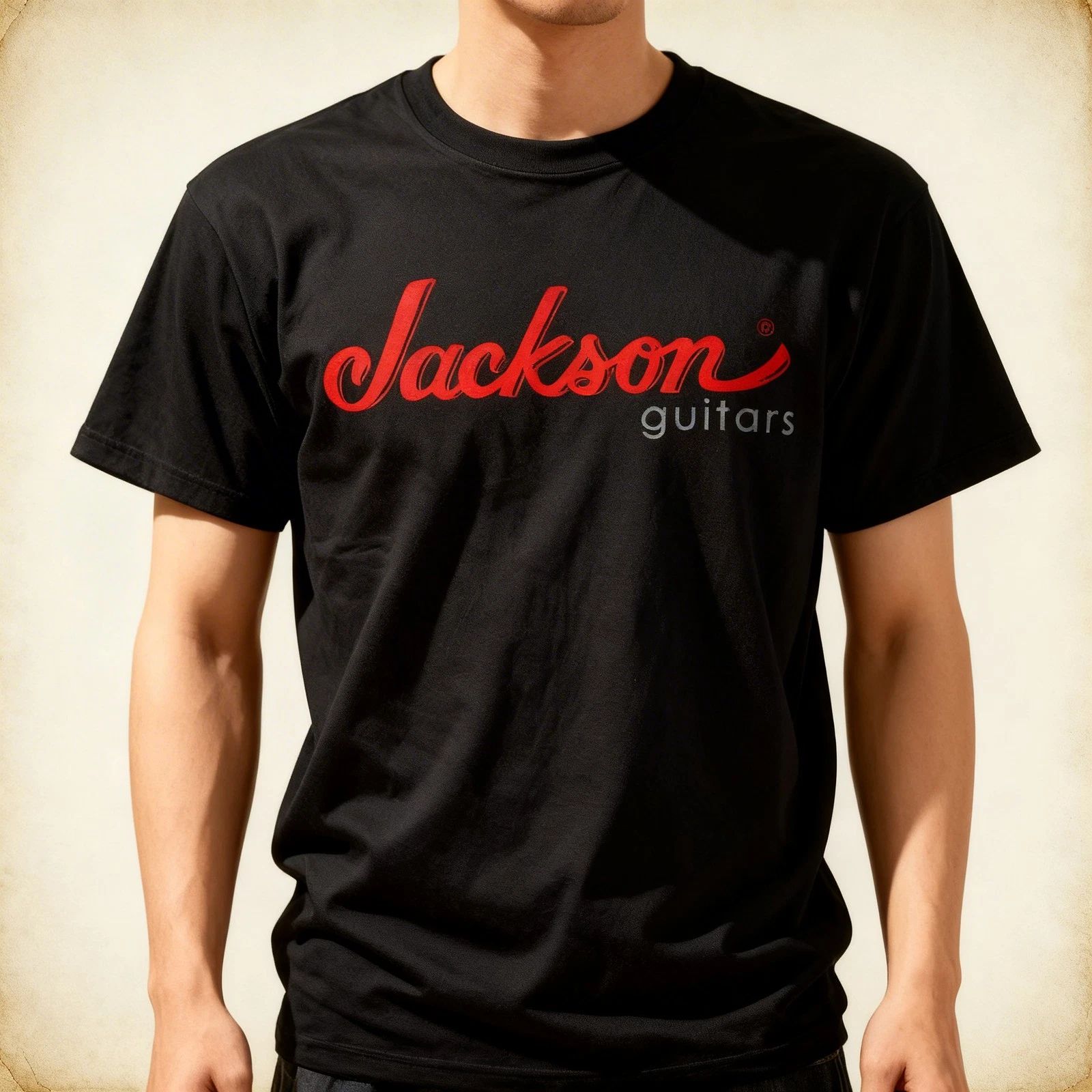 Jackson Guitars Red Men's Black T-Shirt Size S to 5XL