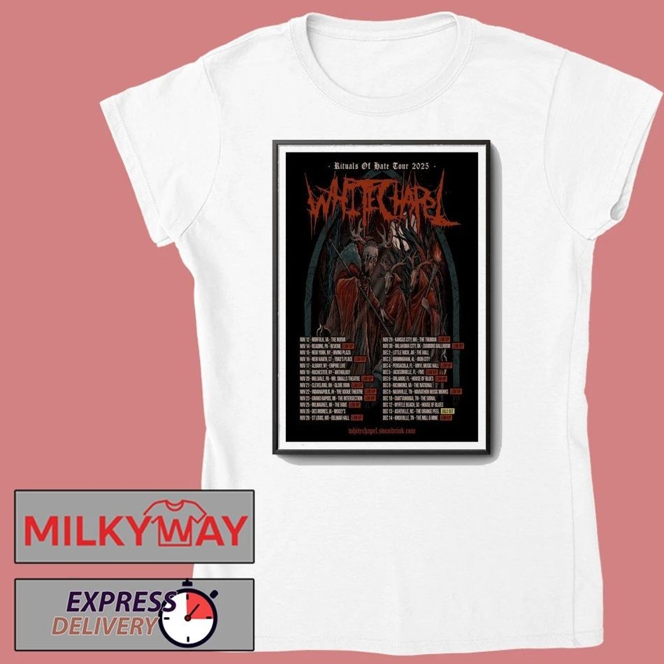 Whitechapel Rituals Of Hate Tour 2025 Poste shirt