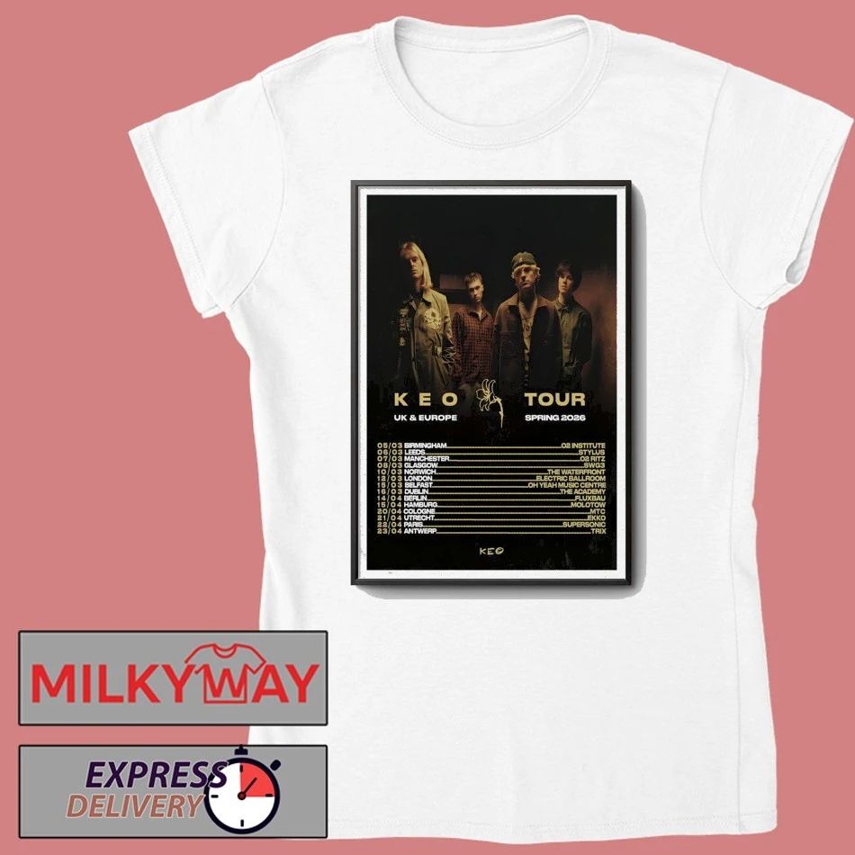 UK EUROPE Tour Spring 2026 Keo Band Poster shirt