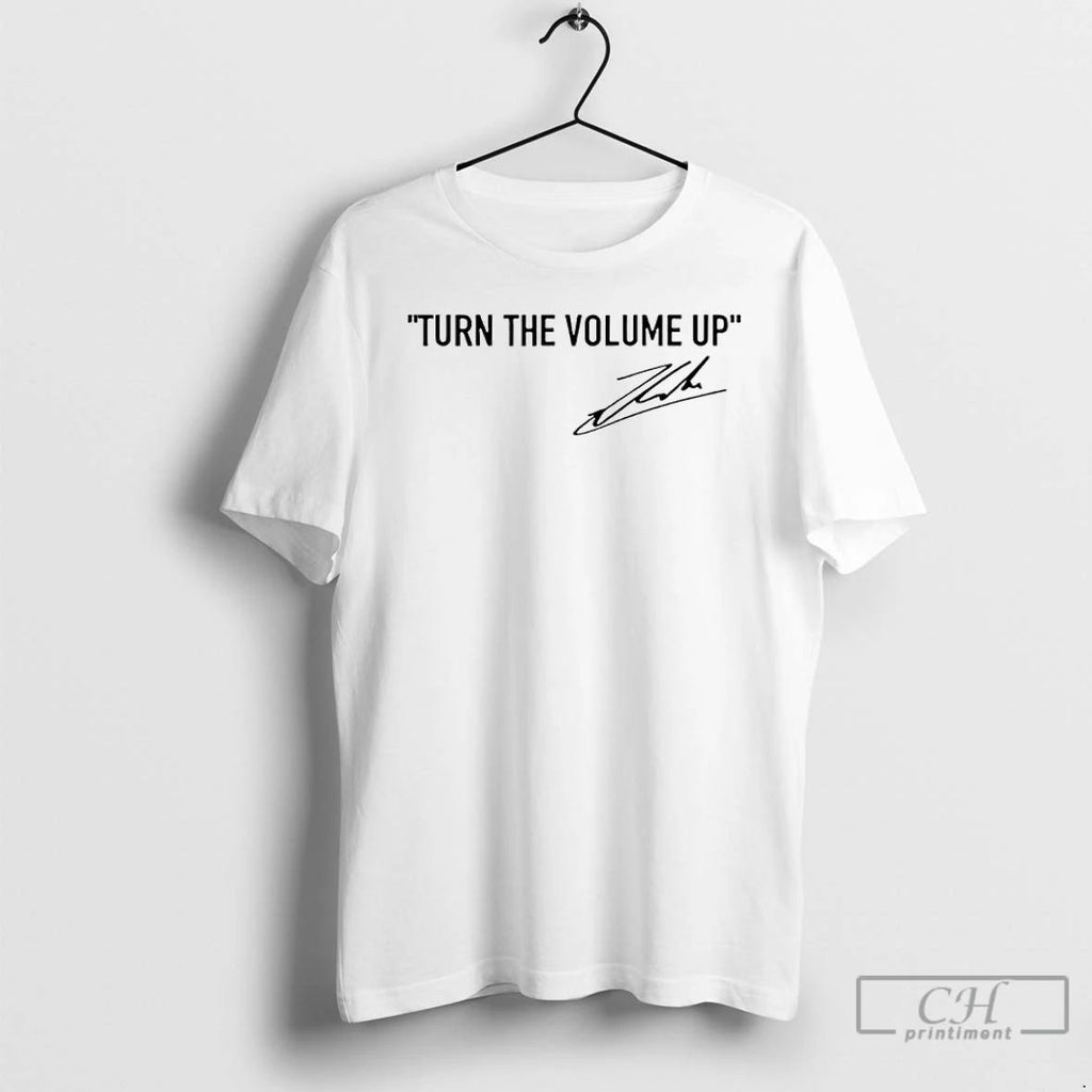 Premium Turn The Volume Up Zohran Mamdani Signature T Shirts