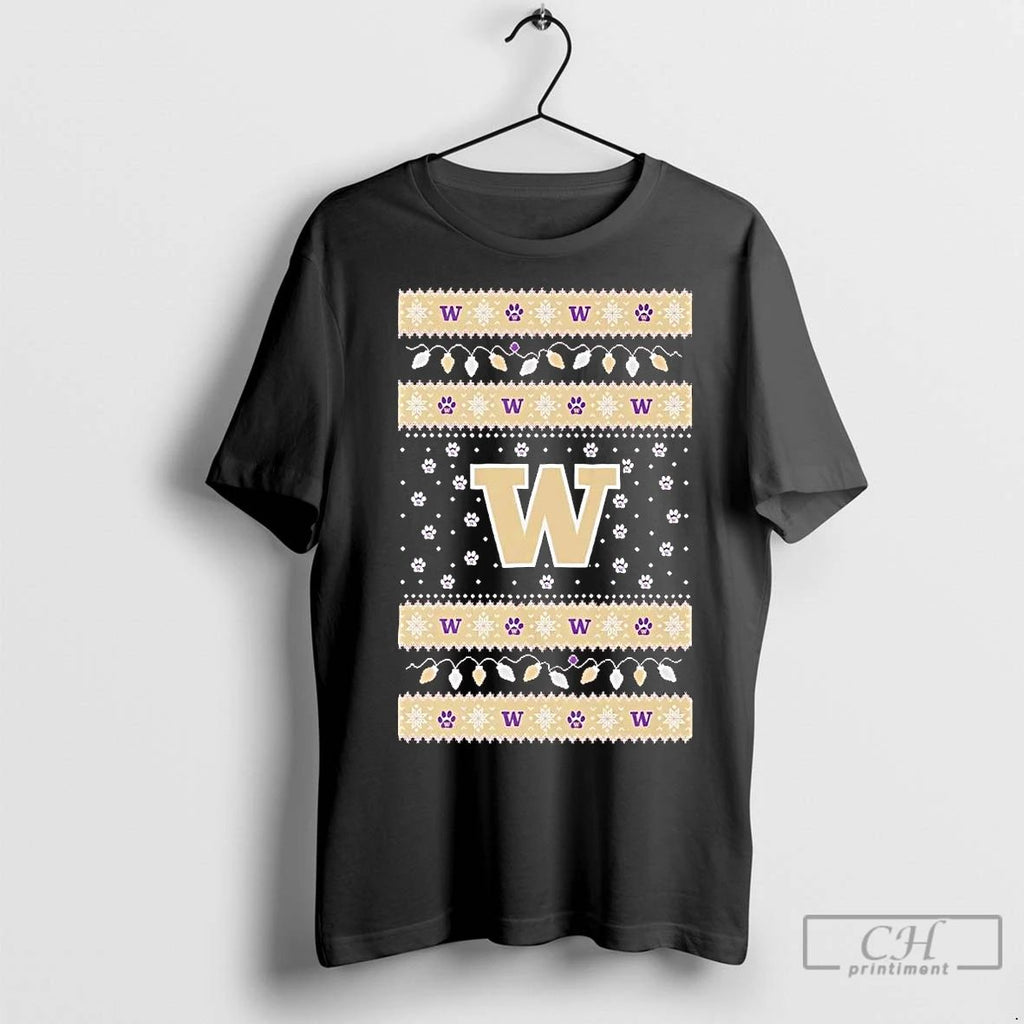 Premium Washington Huskies Ugly Christmas Light