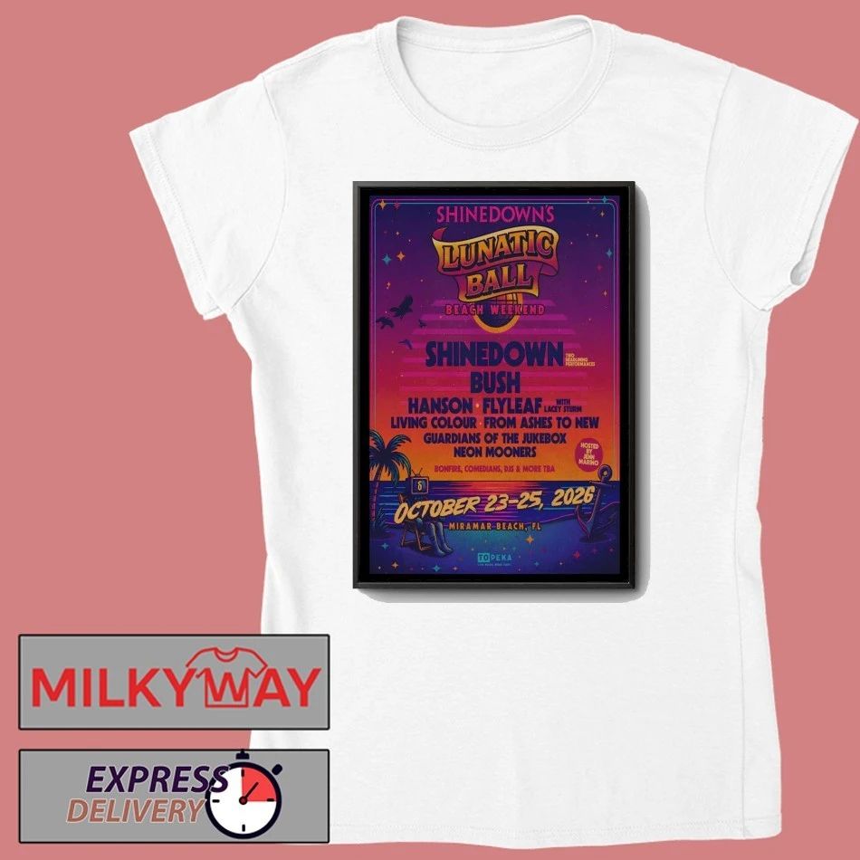 Shinedown Lunatic Ball Miramar Beach in Florida Tour 2026 Poster shirt