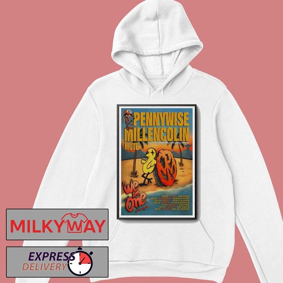 Pennywise Millencolin Co-Headlining South America 2026 Shows Poster shirt