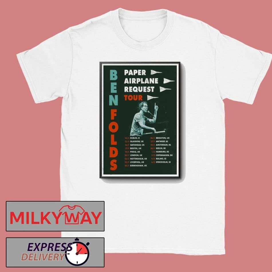 Ben Folds Poster 2025 Paper Airplane Request Tour shirt