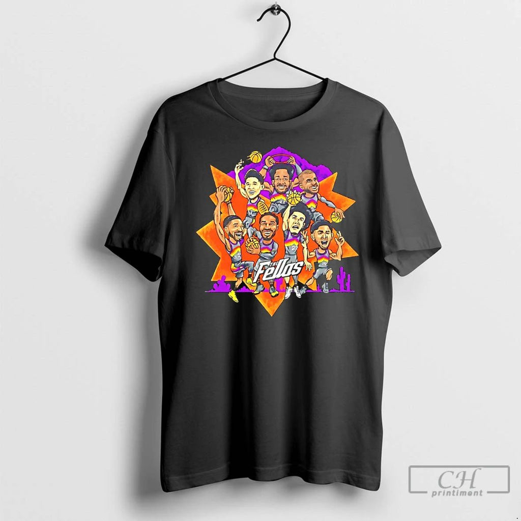 Premium The Fellas De Doo Throwback Phoenix Suns Basketball Caricature