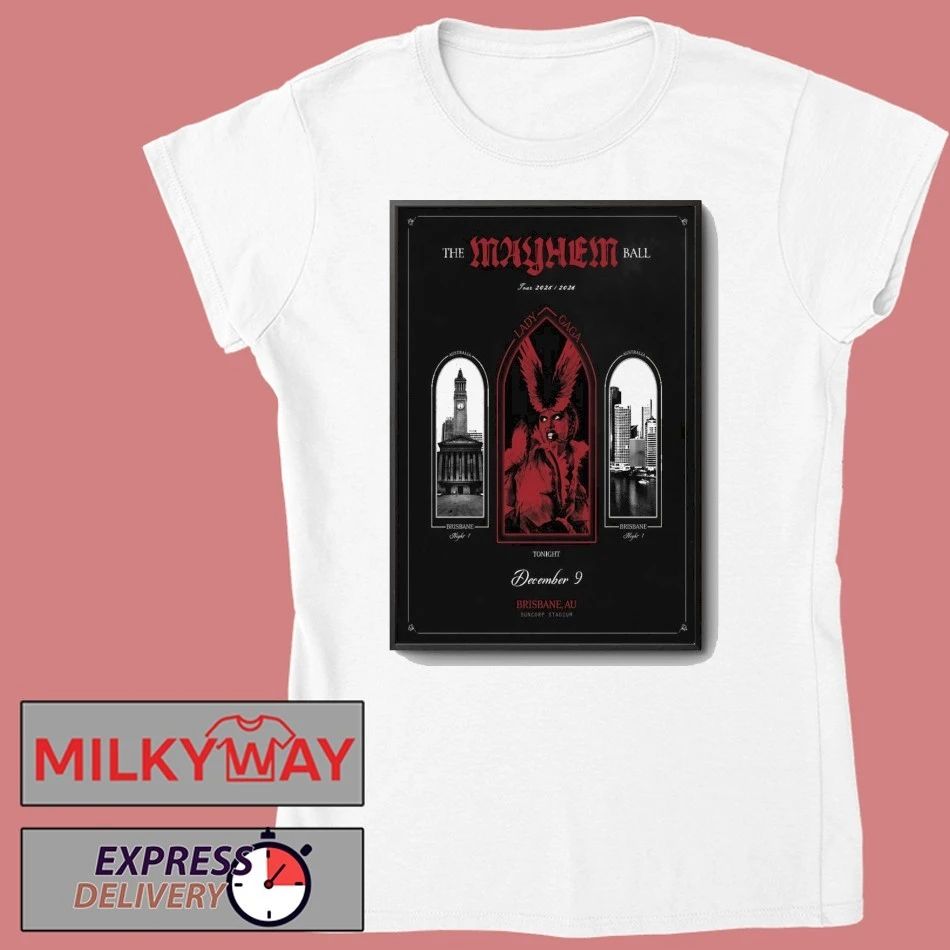 Lady Gaga Event Brisbane On Dec 9 2025 Poster shirt