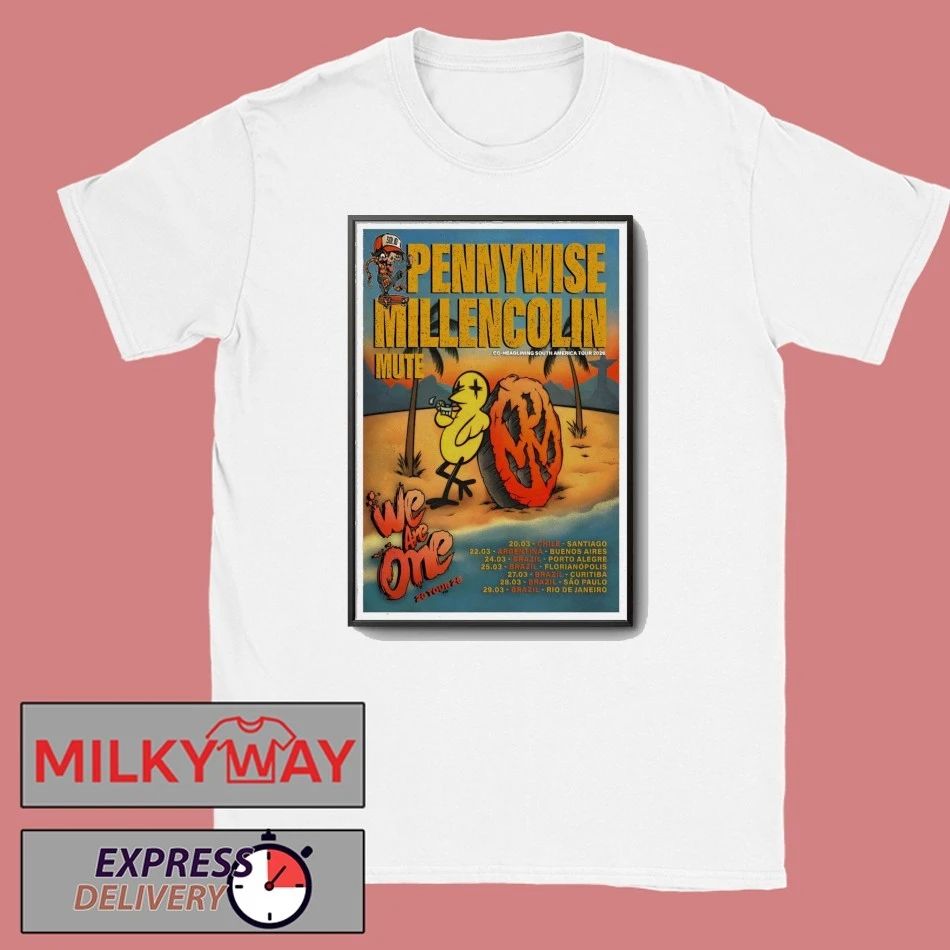 Pennywise Millencolin 2026 Co-Headlining South America Tour Poster shirt