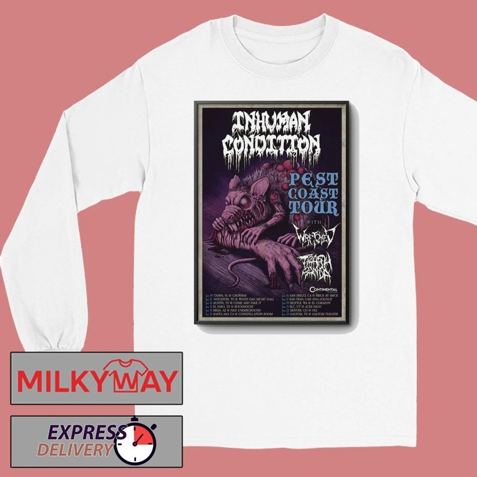Inhuman Condition Pest Coast Tour 26 Poster shirt