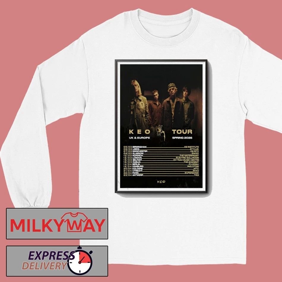 UK EUROPE Tour Spring 2026 Keo Band Poster shirt