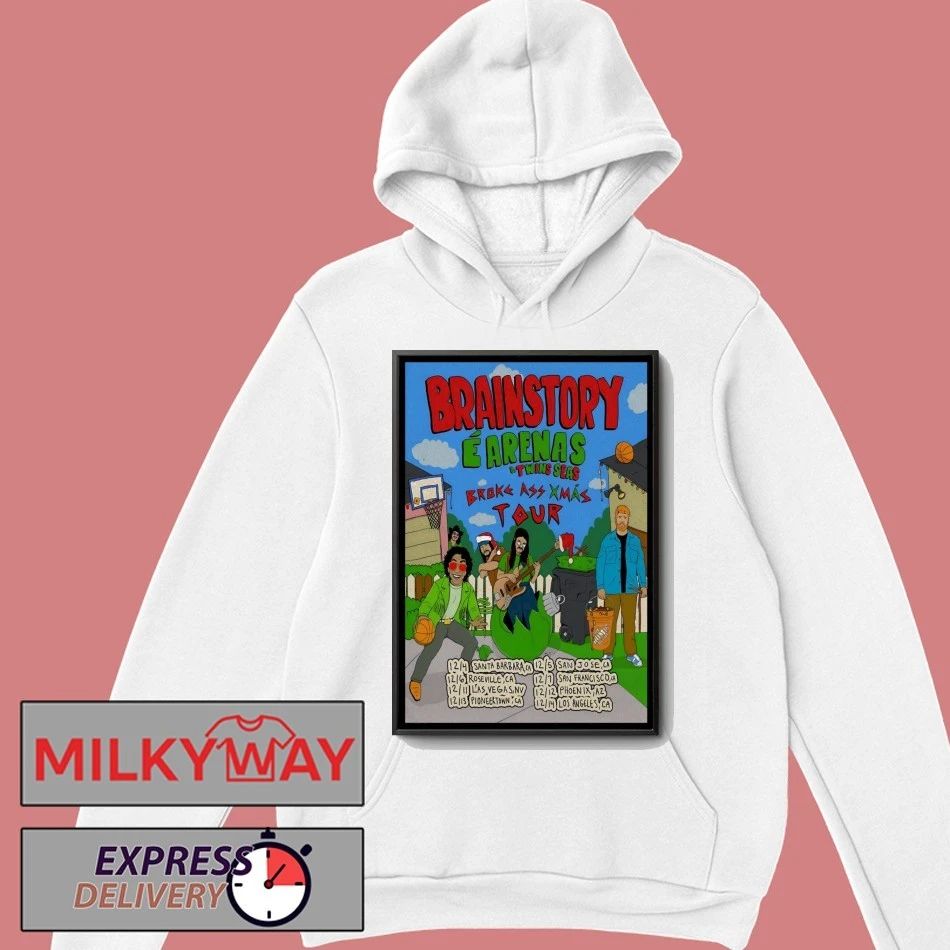 Brainstory Broke Ass Xmas 2025 Shows Poster shirt
