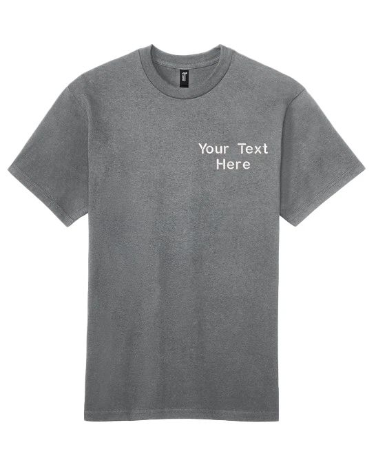Personalised Custom Embroidered Unisex Gildan Hammer Adult T-Shirt Short Sleeve