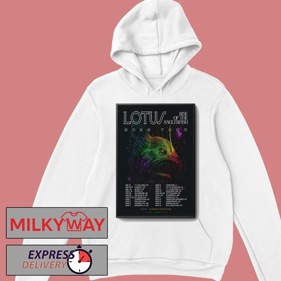 Poster Lotus Rise Of The 2026 Anglerfish Tour shirt
