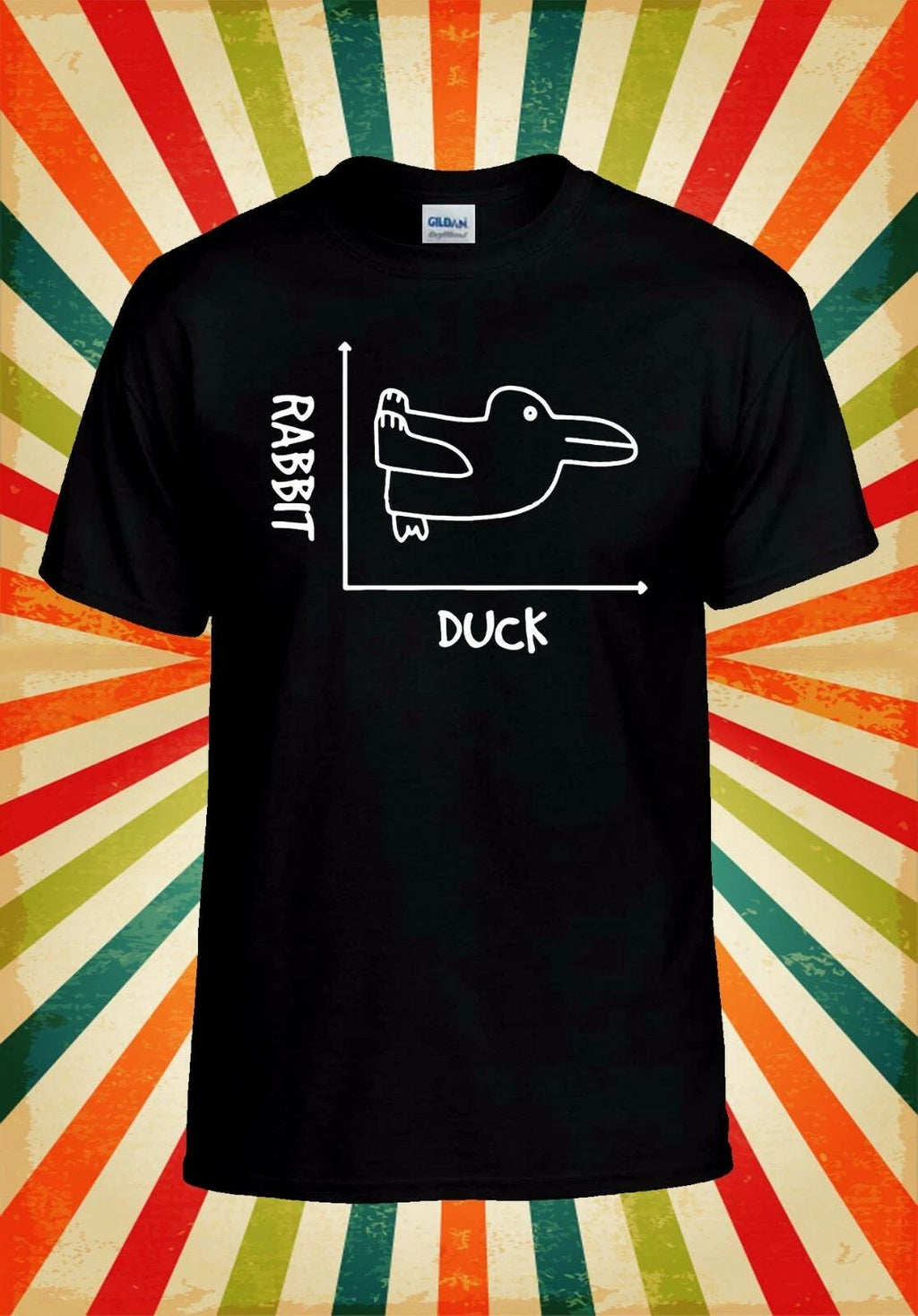 Rabbit Or Duck Graph Fun Cool Retro Men Women Vest Tank Top Unisex T Shirt 2725