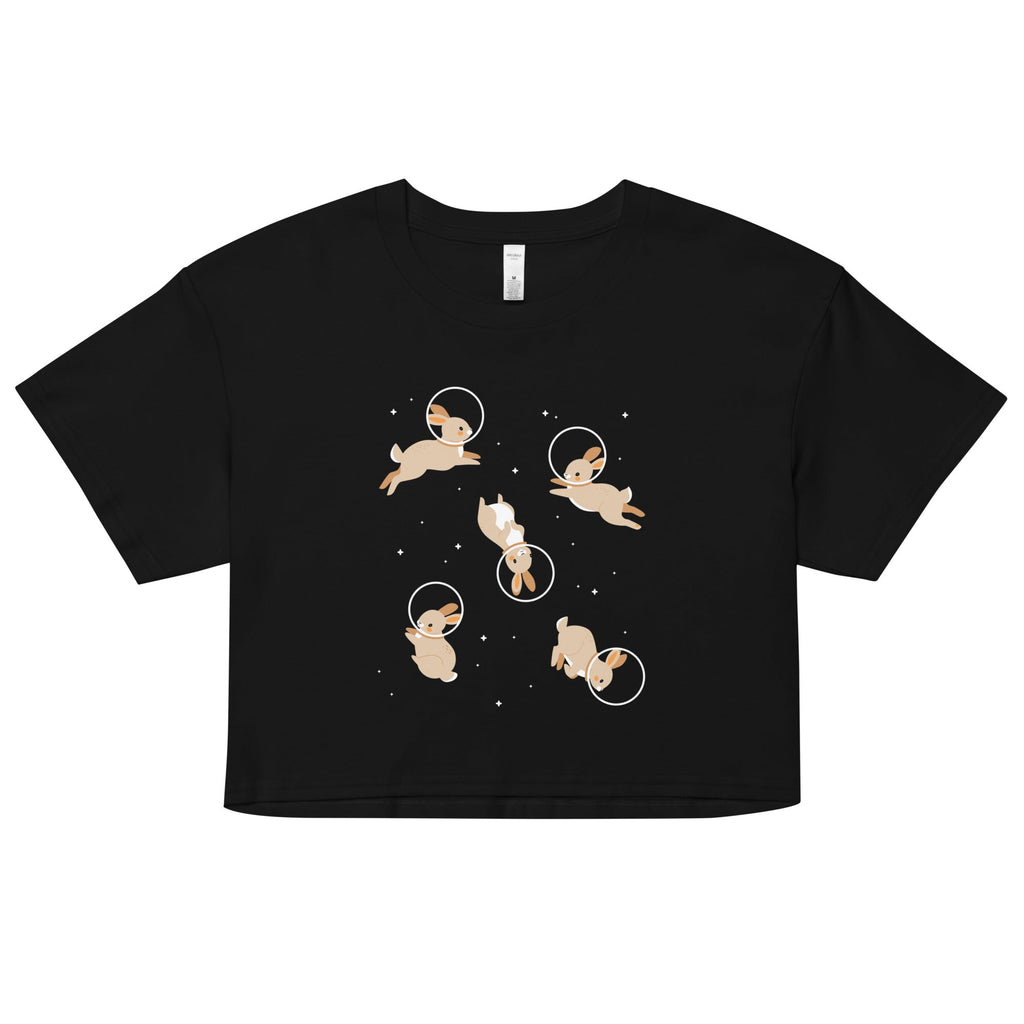 Bunnies In Space Women's Crop Tee
