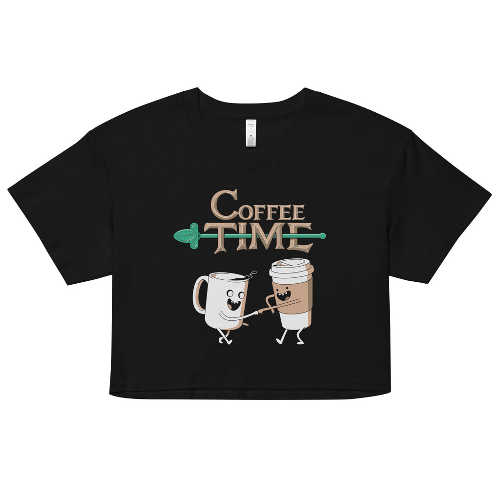 Coffee Time Women's Crop Tee