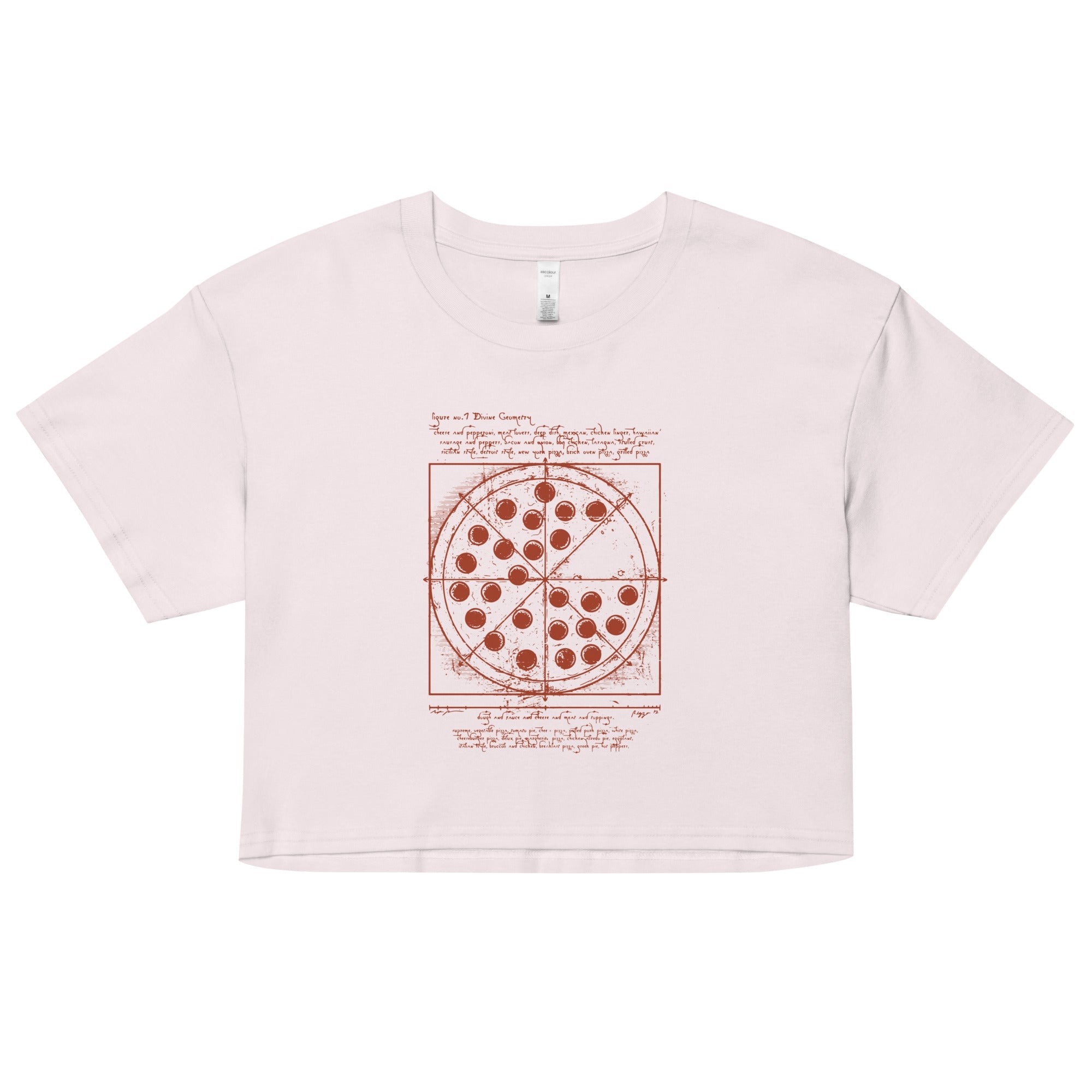 Vitruvian Pizza Women's Crop Tee