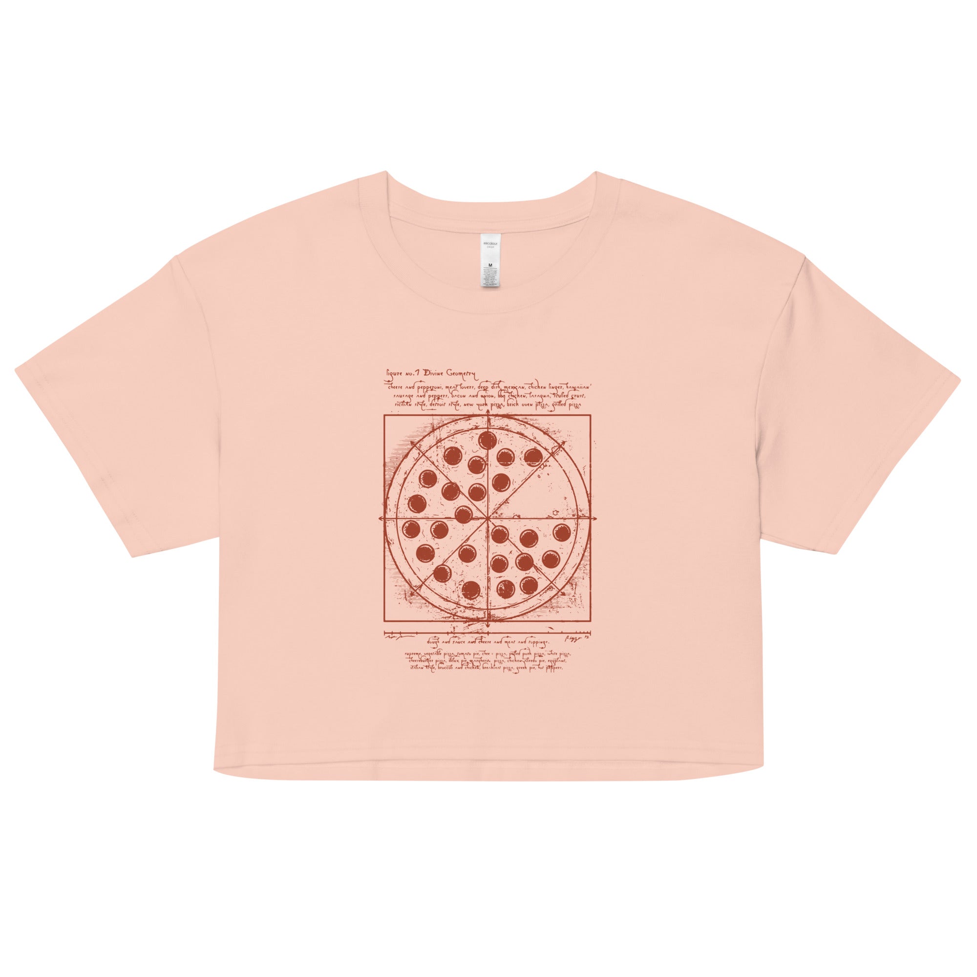 Vitruvian Pizza Women's Crop Tee